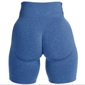 Blue seamless pro shorts